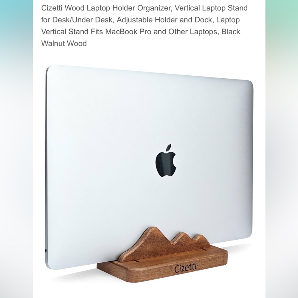 Wood laptop holder